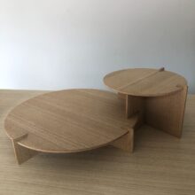dubbel houten plateau - tweedehands