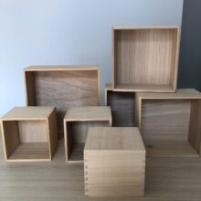 Set houten kubussen - tweedehands